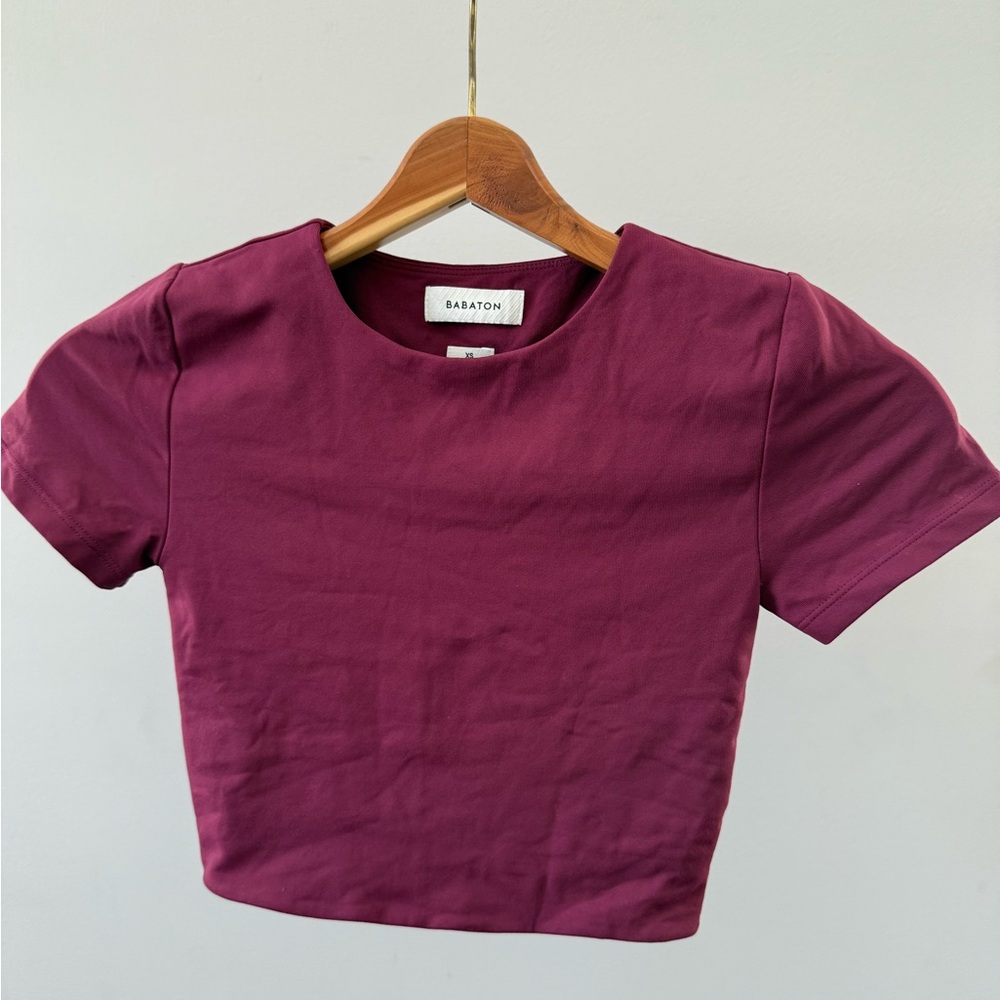 Babaton Rich Plum Crop Top